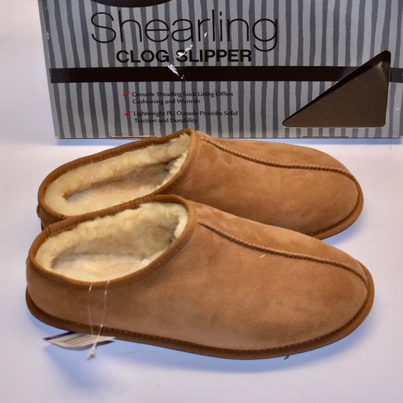 kirkland signature men's shearling clog slipper